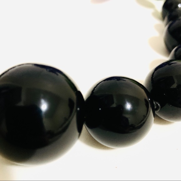 🌺Ralph Lauren black bold Bubble Bib Necklace - Picture 5 of 11